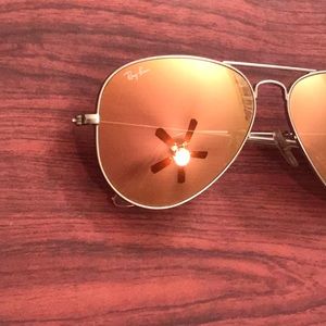 Pink orange yellow aviator Ray-ban sunglasses